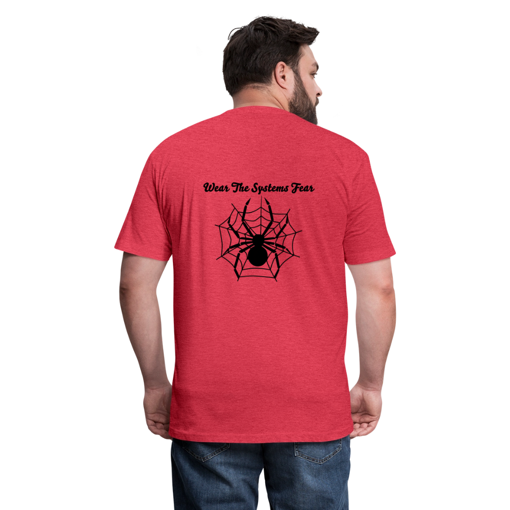 Fitted Cotton/Poly T-Shirt — Exploited Clothing - heather red