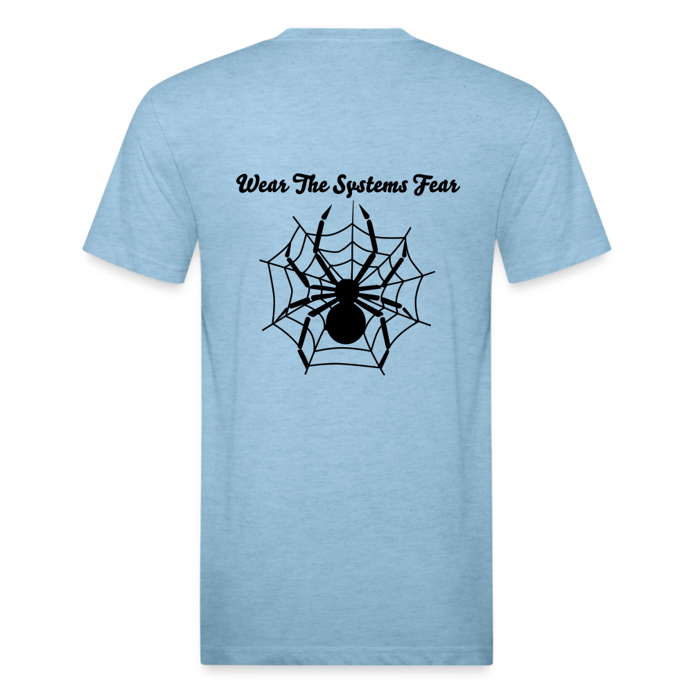 Fitted Cotton/Poly T-Shirt — Exploited Clothing - heather blue