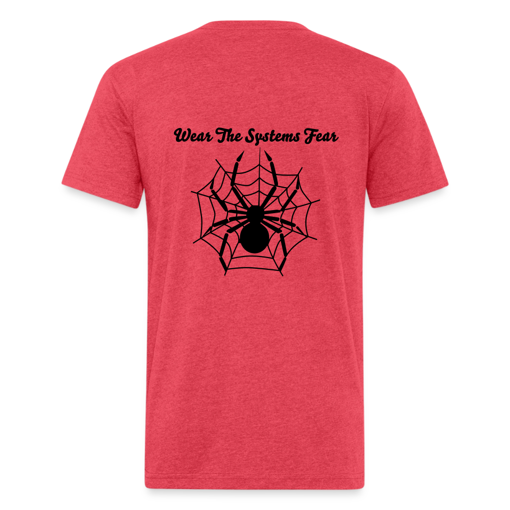 Fitted Cotton/Poly T-Shirt — Exploited Clothing - heather red